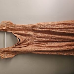 NWT Torrid Lace Midi Dress in Peach